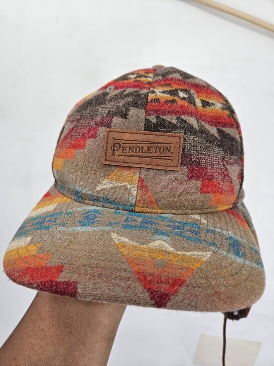 Pendleton Other - Pendleton Timberline Cap Wool Jacquard Pattern Colorful Heritage Outdoor Hat USA